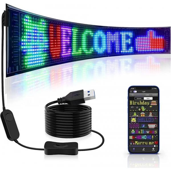Гибкий экран LED Matrix Panel APP wifi rgb 192mm* 1330mm(16Х144) art-0569 - изображение 2