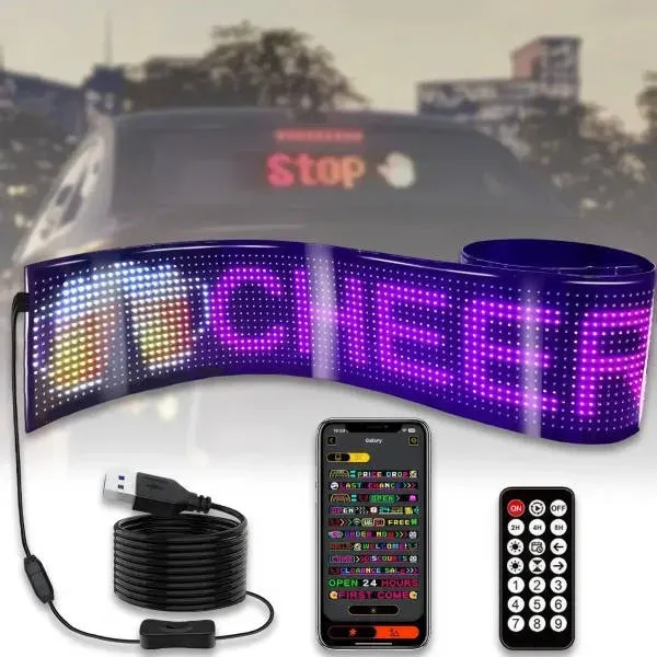Гибкий экран LED Matrix Panel APP wifi rgb 192mm* 1330mm(16Х144) art-0569 - изображение 6