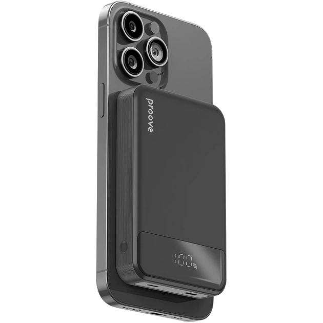 Зовнішній аккумулятор Proove 10000mAh Hoodman Magnetic 20W Black (PBH120010001) - зображення 2