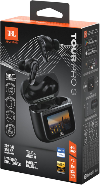 Навушники JBL Tour Pro 3 Black (JBLTOURPRO3BLK) - Фото 13 Навушники JBL Tour Pro 3 Black (JBLTOURPRO3BLK) - зображення 13