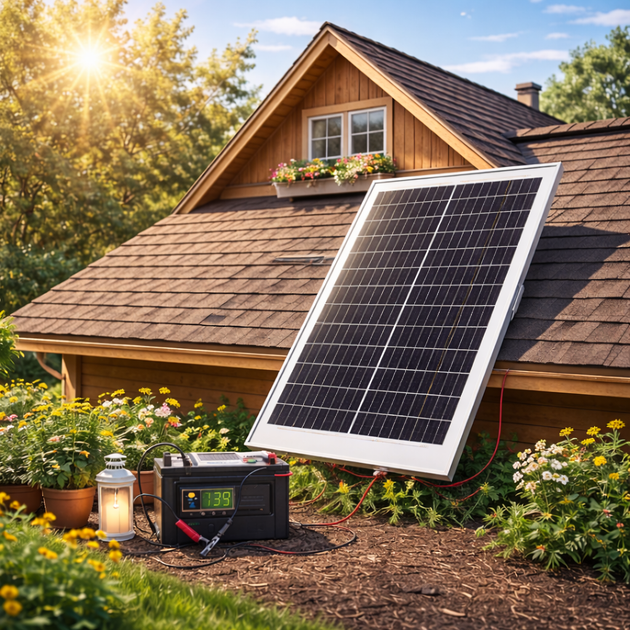 Солнечная батарея 50W WL-552 12В для аккумулятора, генератора, дома, дачи, кемпинга и резервного питания - изображение 5