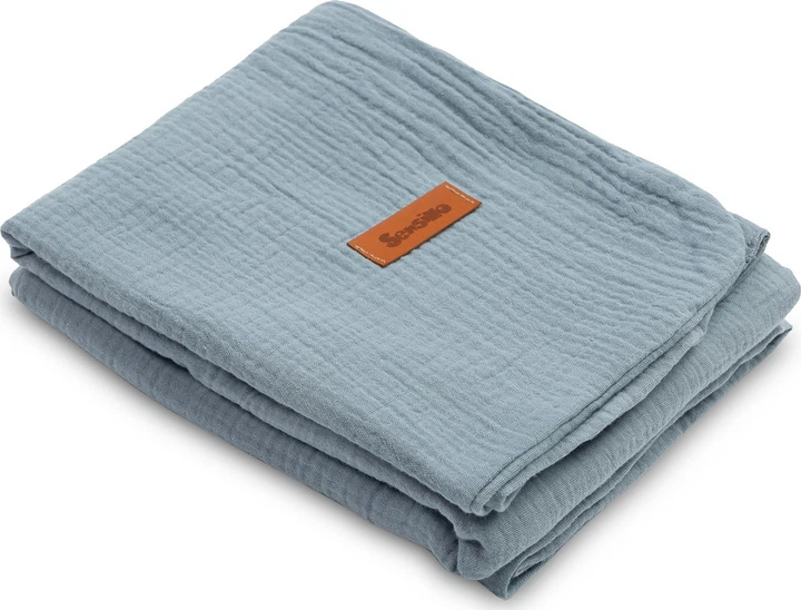 Kocyk Sensillo muślinowy Jeans 75 x 100 cm (5908310394916) - obraz 2