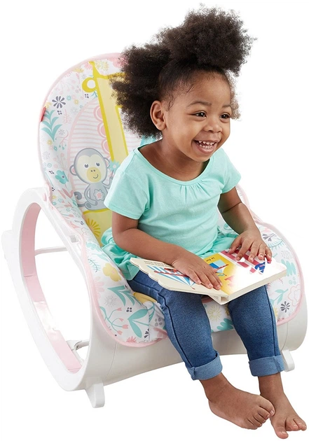 Детское кресло-качалка Fisher Price / Детский шезлонг с музыкальной подвеской и регулируемой спинкой - Фото 4 Детское кресло-качалка Fisher Price / Детский шезлонг с музыкальной подвеской и регулируемой спинкой - изображение 4