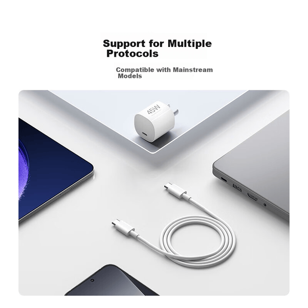 Сетевое зарядное устройство для Xiaomi 45W GaN Small Pudding (USB-C) PD White - изображение 7