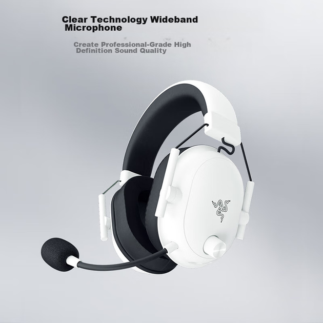 Наушники Razer BlackShark V2 X HyperSpeed White - Фото 4 Наушники Razer BlackShark V2 X HyperSpeed White - изображение 4