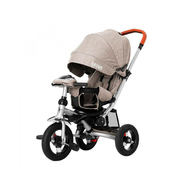 Триколісний велосипед "TRAVEL" Tilly T-387/1 Бежевий льон - зображення 3