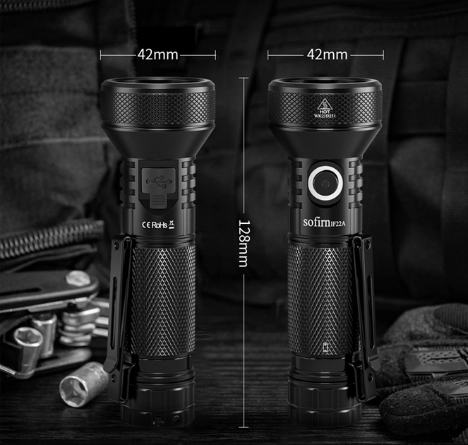 Портативный светодиодный фонарик Sofirn IF22A 2100Lm 6500K - Фото 2 Портативный светодиодный фонарик Sofirn IF22A 2100Lm 6500K - изображение 2