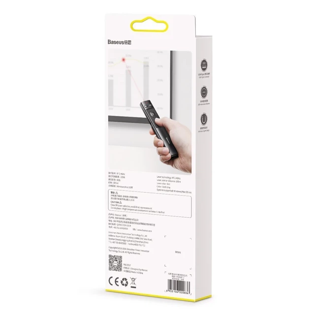 Пульт дистанционного управления Baseus Orange Dot with Laser Pointer (without Battery) Gray (ACFYB-B0G) - изображение 10