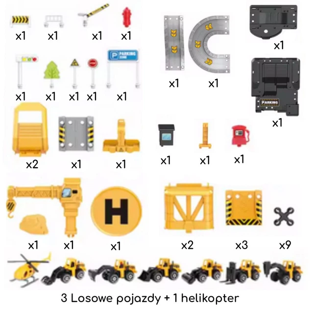 Parking firmy budowlanej Woopie Roboty Drogowe 41 element (56928) (5906280656928) - obraz 2