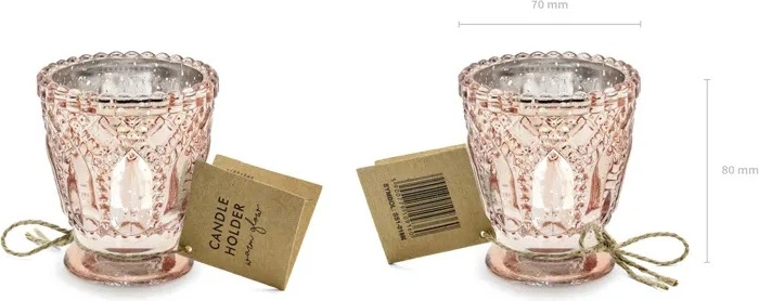 Świecznik PartyDeco 7 x 8 cm różowe złoto 4 szt. (5900779111851) - obraz 2