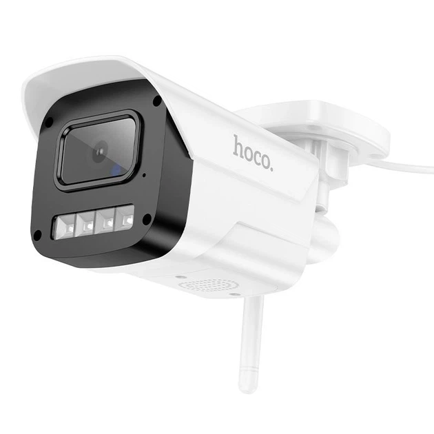 Камера відеоспостереження Hoco D4 (Wi-Fi, Full HD, 3D-шумопридушення, захист IP65, інфрачервоне підсвічування) - Білий - Фото 5 Камера відеоспостереження Hoco D4 (Wi-Fi, Full HD, 3D-шумопридушення, захист IP65, інфрачервоне підсвічування) - Білий - зображення 5