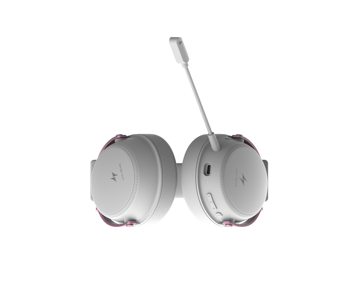 Бездротові ігрові навушники ATK Neptune N9 Ultra / 40kHz / 270 грам / Stellar Pink / Біло-рожевий - Фото 3 Бездротові ігрові навушники ATK Neptune N9 Ultra / 40kHz / 270 грам / Stellar Pink / Біло-рожевий - зображення 3
