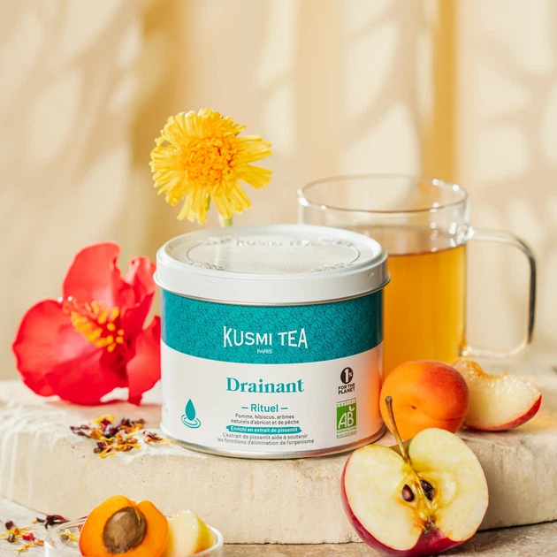 Чайная смесь Kusmi Tea Draining органическая 100 г (3585810117775) - Фото 2 Чайная смесь Kusmi Tea Draining органическая 100 г (3585810117775) - изображение 2
