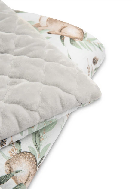 Комплект дитячий Sensillo Plusz Karo Косулі Подушка 35 x 25 см + Ковдра 95 x 75 см (5908310391274) - зображення 2
