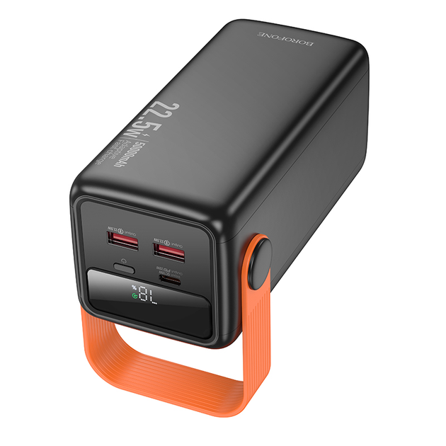 Внешний аккумулятор BOROFONE BJ66A Magnifico 22.5W+PD20W fully compatible power bank (50000mAh) Black - зображення 6