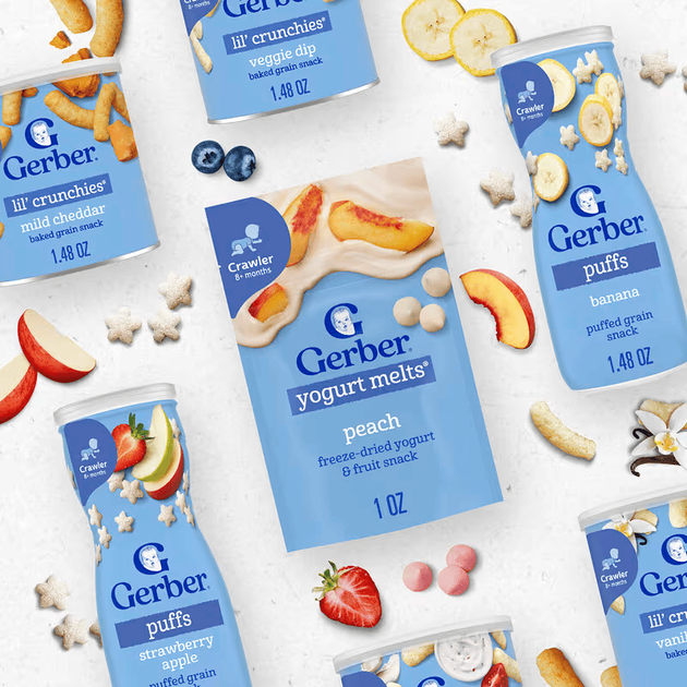 Дитячі йогуртові снеки Gerber Yogurt Melts Полуниця, сублімовані, з 8 місяців, 28 г - зображення 6