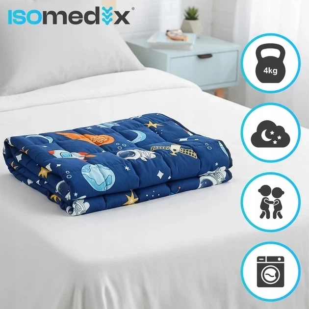 Отягощенное одеяло ISOMEDIX 26897 4 кг 150×100 см — антистрессовый вес-одеяло для сна - изображение 5