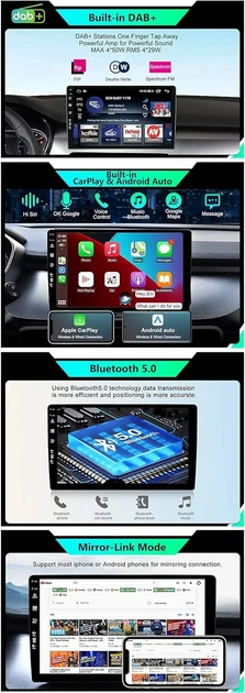 Штатная автомагнитола BXLIYER для Fiat Ducato/Citroen Jumper/Peugeot Boxer / 9" / Сенсорная / 4/64Гб / Android 13 / Apple CarPlay / Android Auto / Bluetooth / WI-FI / GPS / DAB+ 10060470211111 b4 - изображение 2