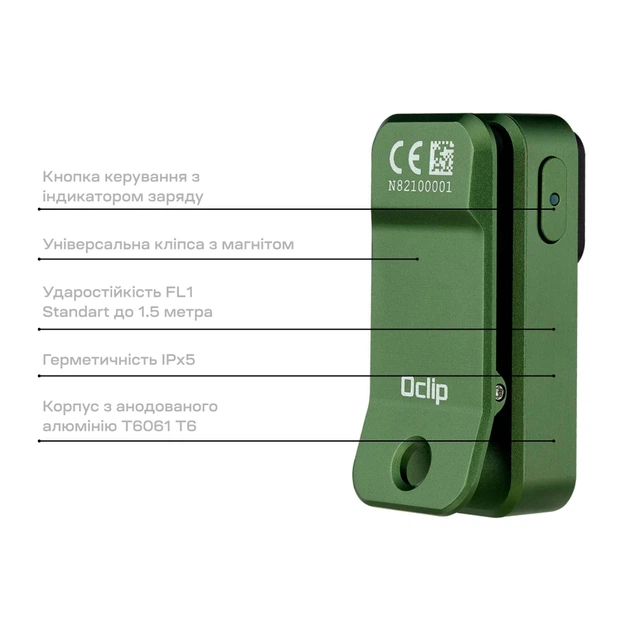 Ліхтар Olight Oclip OD Green - Фото 8 Ліхтар Olight Oclip OD Green - зображення 8
