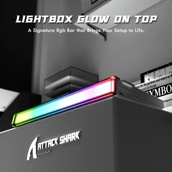 Магнитная клавиатура ATTACK SHARK R85 HE Grey Gradient, Hall Effect, Rapid Trigger, 8000 Гц опроса, RGB подсветки - Фото 3 Магнитная клавиатура ATTACK SHARK R85 HE Grey Gradient, Hall Effect, Rapid Trigger, 8000 Гц опроса, RGB подсветки - изображение 3