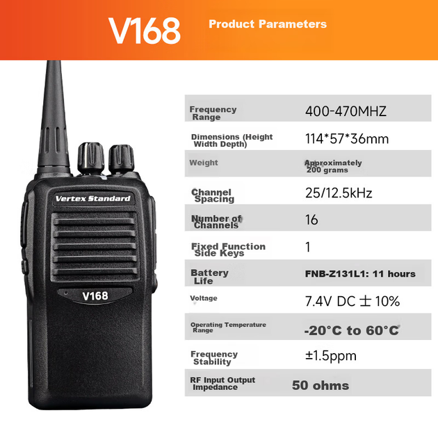 Рація Motorola V168-G6B Commercial Single Pack Black (7652691) - зображення 4