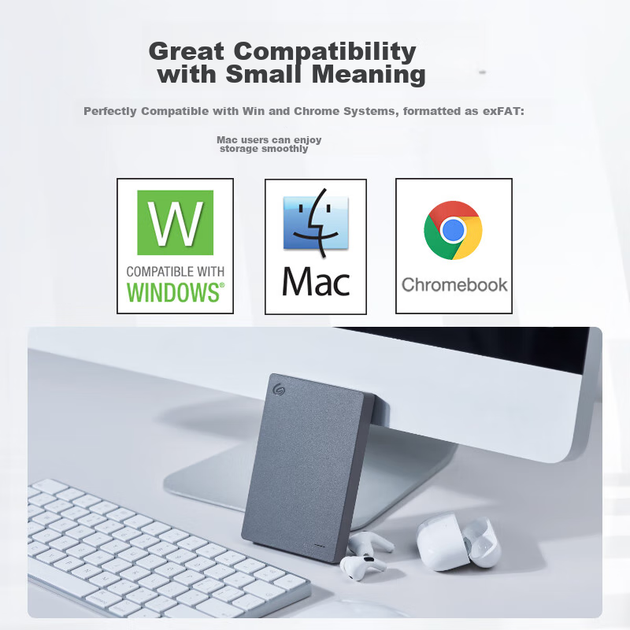 Жесткий диск SEAGATE Basic 2 Jian Series 2 ТВ 2.5" USB 3.0 Gray - изображение 4