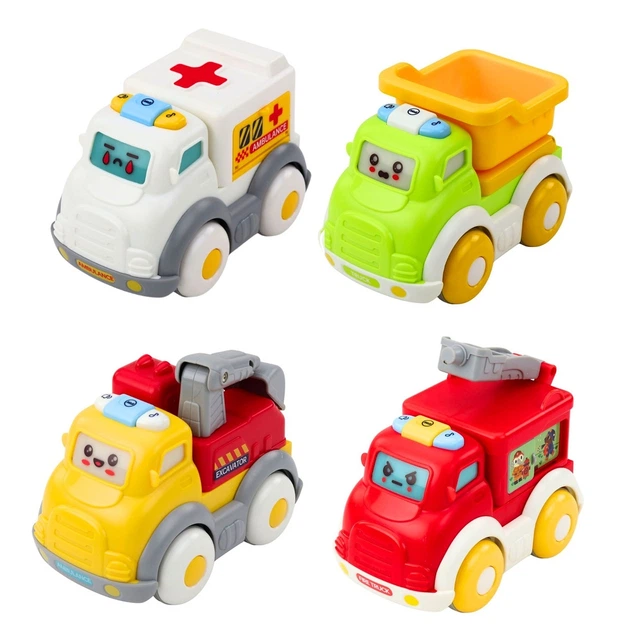 Zestaw samochodów LEAN Toys Autka Miejskie Dla Malucha — Napęd, Światła i Dźwięki 4 szt (ZES5905991087748) - obraz 2