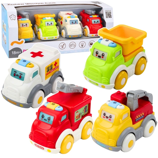 Zestaw samochodów LEAN Toys Autka Miejskie Dla Malucha — Napęd, Światła i Dźwięki 4 szt (ZES5905991087748) - obraz 7