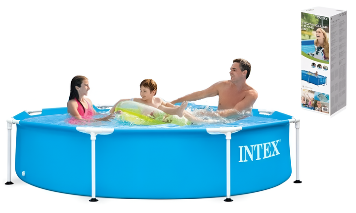 Басейн каркасний Intex 205 NP круглий розмір 244х51 см, об'єм 1828 л. Blue (96748) - зображення 2