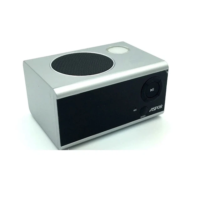 Bluetooth колонка Aspor A659 горізонтальна- срібло - Фото 1 Bluetooth колонка Aspor A659 горізонтальна- срібло - зображення 1