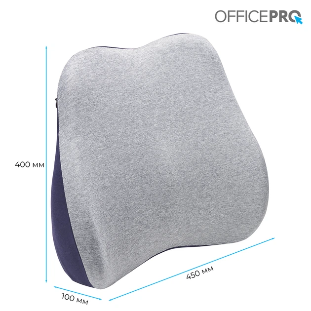Ергономічна подушка для попереку OfficePro LP570G Gray - Фото 4 Ергономічна подушка для попереку OfficePro LP570G Gray - зображення 4