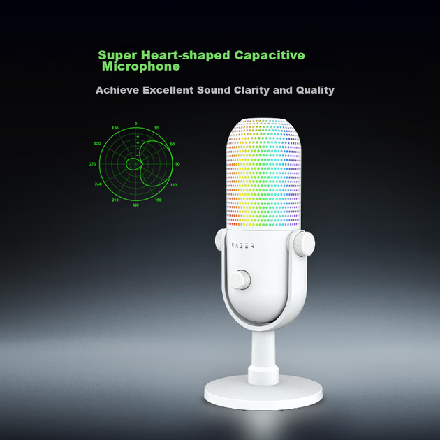 Микрофон Razer Seiren V3 Chrome RGB White - изображение 5