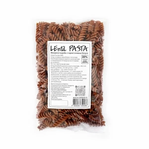 Макароны без глютена из черной чечевицы Pasta UA Healthy Generation 300 г - Фото 2 Макароны без глютена из черной чечевицы Pasta UA Healthy Generation 300 г - изображение 2