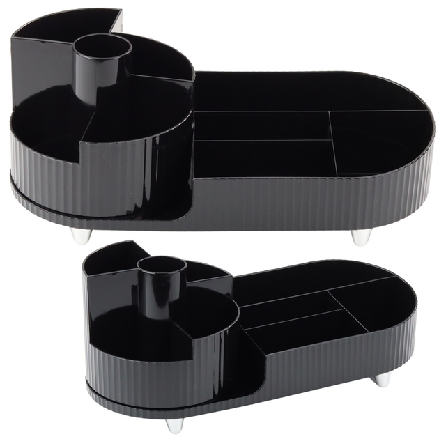 Organizer LEAN Toys Wielofunkcyjny — Obrotowy Pojemnik na Kosmetyki i Biurko Czarny (5905991041115) - obraz 3