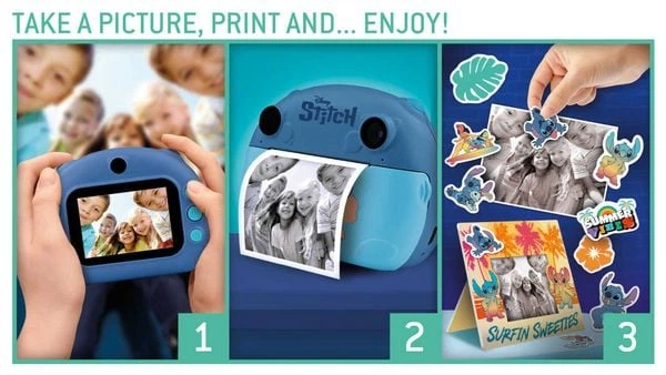 Aparat fotograficzny Lisciani Stitch z funkcją drukarki i ekranem LCD 661325 (8008324107247) - obraz 4