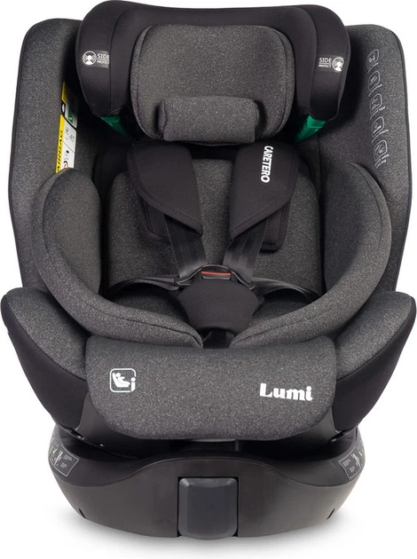 Автокрісло Caretero Lumi I-Size Isofix обертове темно-сіре 40–150 см (5903076322890) - зображення 4