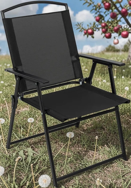 Стул разложенный Skif Outdoor Gustav с подлокотниками Черный - Фото 1 Стул разложенный Skif Outdoor Gustav с подлокотниками Черный - изображение 1