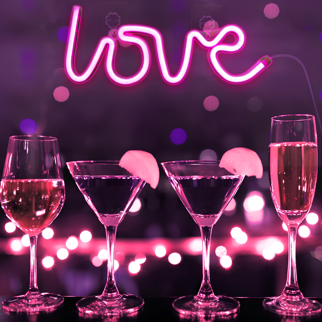 Світильник Нічник Настінний Неоновий Love Рожеве Тепле Світло - Фото 3 Світильник Нічник Настінний Неоновий Love Рожеве Тепле Світло - зображення 3