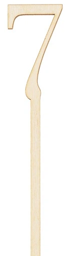 Drewniane numery na stół Party Deco 1-10 naturalne drewno 25 cm 10 szt (5904555021464) - obraz 2