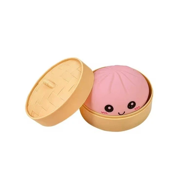 Іграшка 10 см великий сквіш рожевий пельмень Dumpling, Mystery Dumpling, Squishies Dumpling - Фото 1 Іграшка 10 см великий сквіш рожевий пельмень Dumpling, Mystery Dumpling, Squishies Dumpling - зображення 1