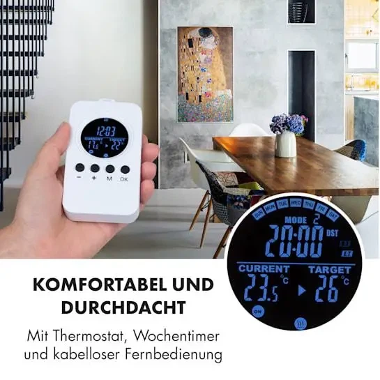 Инфракрасный обогреватель Klarstein Wonderwall Air Art Kiss 600 Вт (10034238) - изображение 9