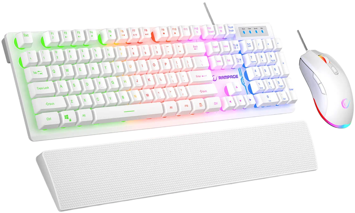 Комплект дротовий Rampage Fortuna USB White (KM-RX7WHITE) - зображення 5