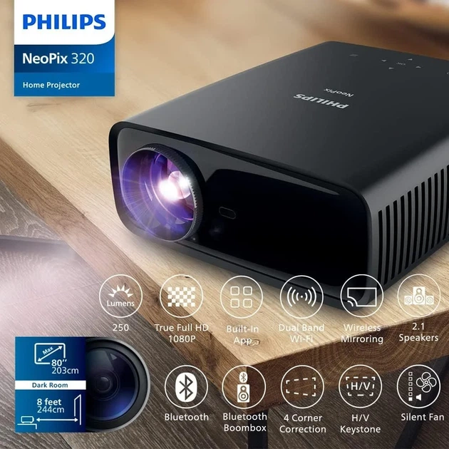 Проектор Philips NeoPix 320 Full HD Wi-Fi Bluetooth b3 - зображення 2