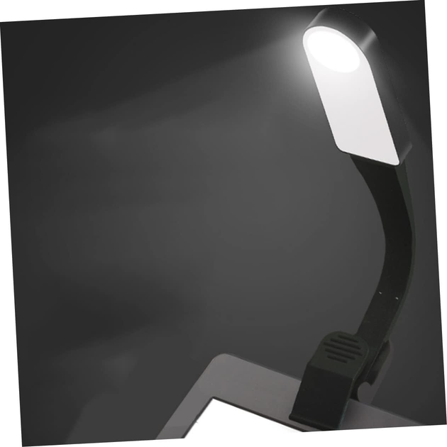 Аккумуляторная LED лампа для чтения, клипса, ночник, портативная, черная, для книг и учебы - изображение 4