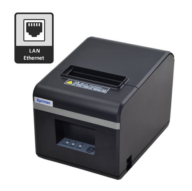 Принтер чеків Xprinter XP-N160II 80 мм LAN Ethernet, термопринтер з автообрізкою, 203 dpi, до 160 мм/с - Фото 1 Принтер чеків Xprinter XP-N160II 80 мм LAN Ethernet, термопринтер з автообрізкою, 203 dpi, до 160 мм/с - зображення 1
