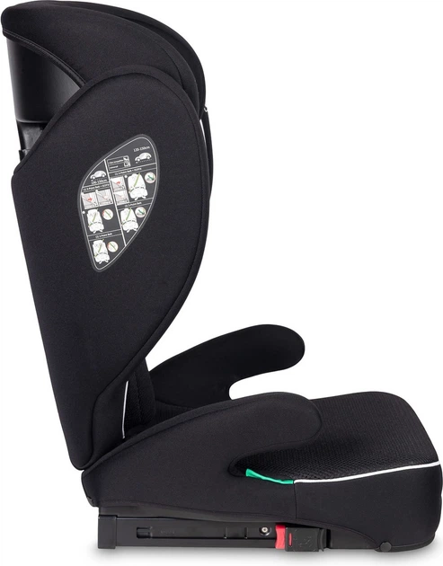 Fotelik samochodowy Caretero Breezy Fix I-Size Isofix czarny 100–150 cm (5903076323583) - obraz 8