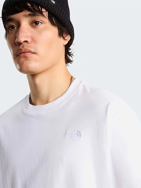 Футболка бавовняна довга чоловіча The North Face M Tnf Essential Simple Dome NF0A8EVWFN4 S Біла (800070354823) - зображення 5
