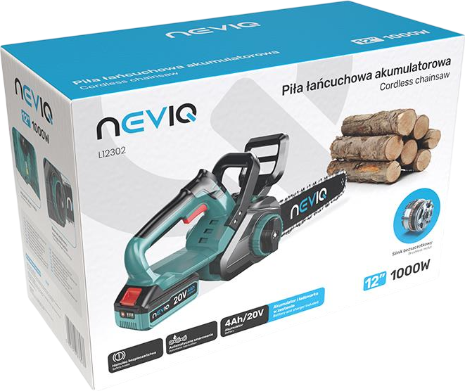 Акумуляторна ланцюгова пила NeviQ 12" L12302 NEVPIL47603 (5907512876237) - зображення 2