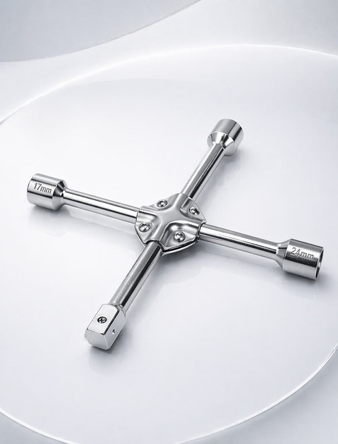 Ключ баллонный крестовой Moltis усиленный 400 мм 17/19/21 мм + 1/2" DM-10225 10022 - изображение 3