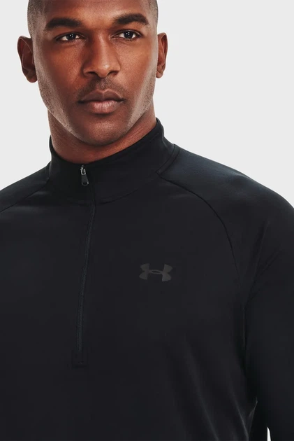 Чоловічий чорний лонгслів UA Tech 2.0 1/2 Zip Under Armour L 1328495-001 - изображение 4